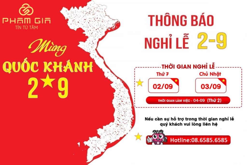 THÔNG BÁO NGHỈ LỄ QUỐC KHÁNH 2/9