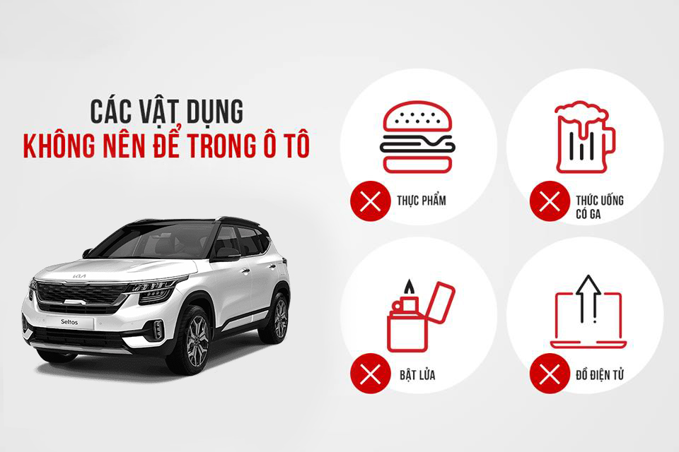 Những Vật Dụng Tuyệt Đối Không Nên Để Trong Xe Ô Tô